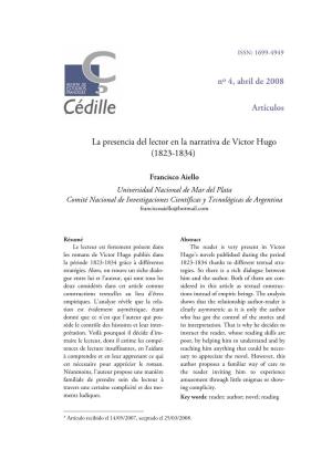 Nº 4, Abril De 2008 Artículos La Presencia Del Lector En La Narrativa De Victor Hugo