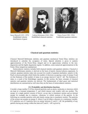 13 Classical and Quantum Statistics