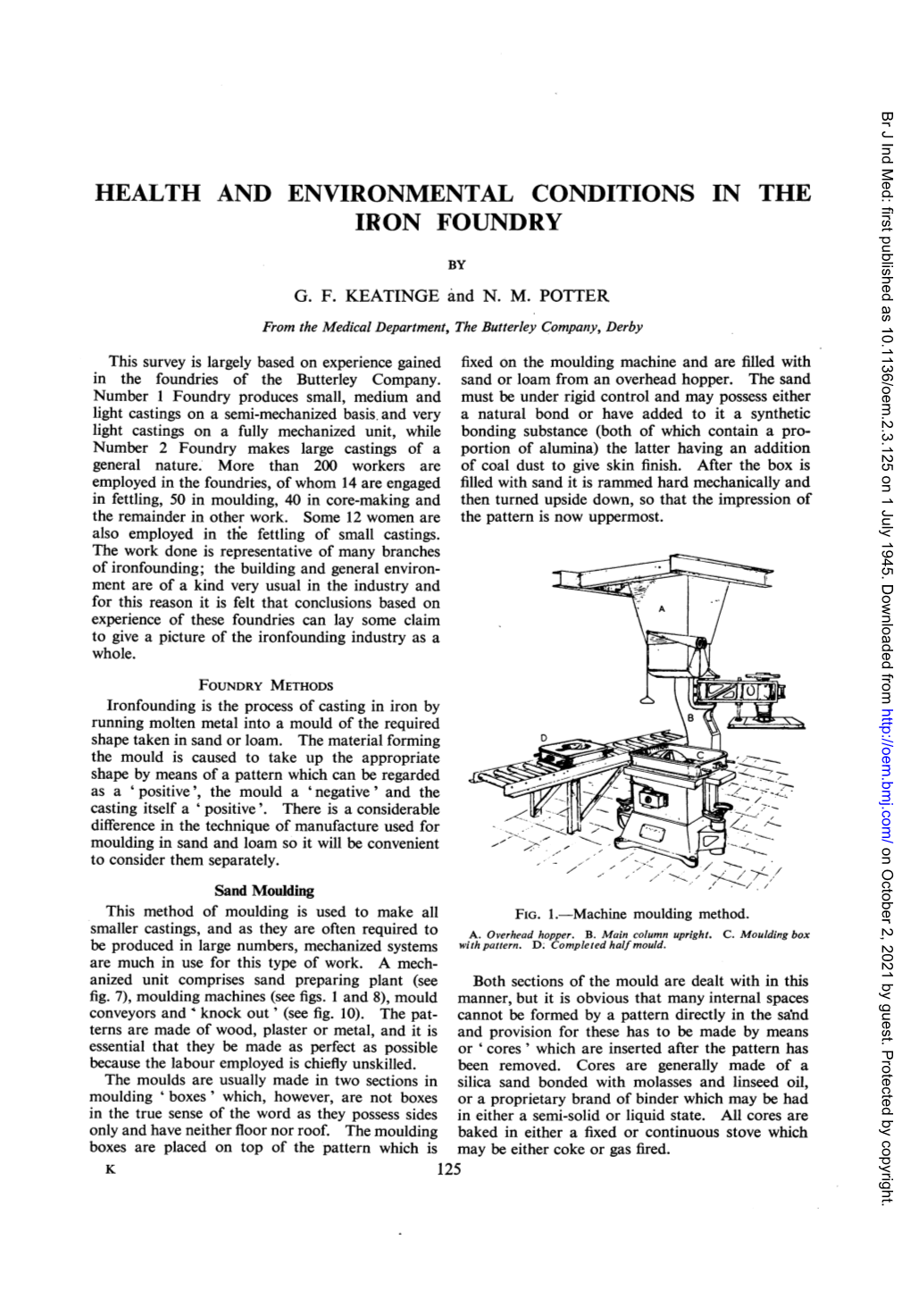 Health and Environmental Conditions in the Iron Foundry