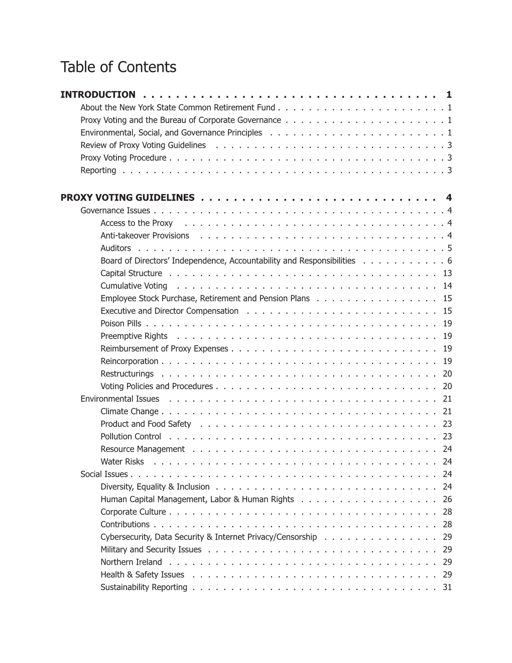 Proxy Voting Guidelines