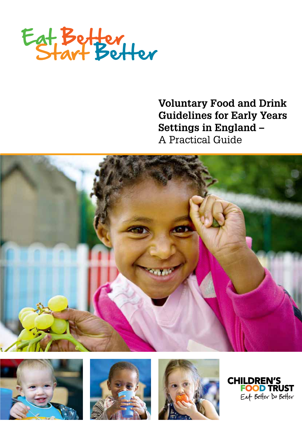 Voluntary Food and Drink Guidelines for Early Years Settings in England – a Practical Guide Eat Better, Start Better: Acknowledgements