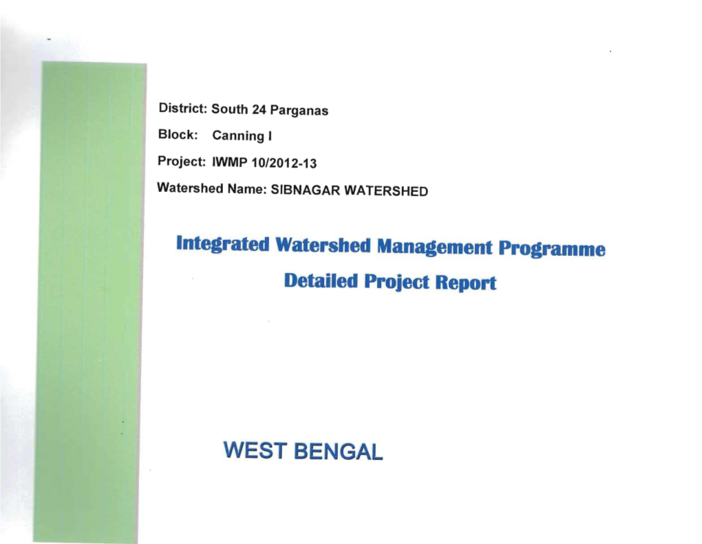 West Bengal State Watershed Development Agency