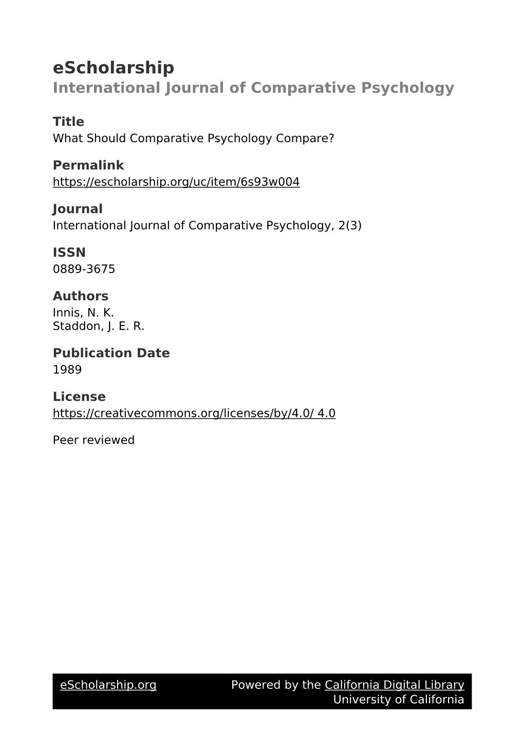 What Should Comparative Psychology Compare?