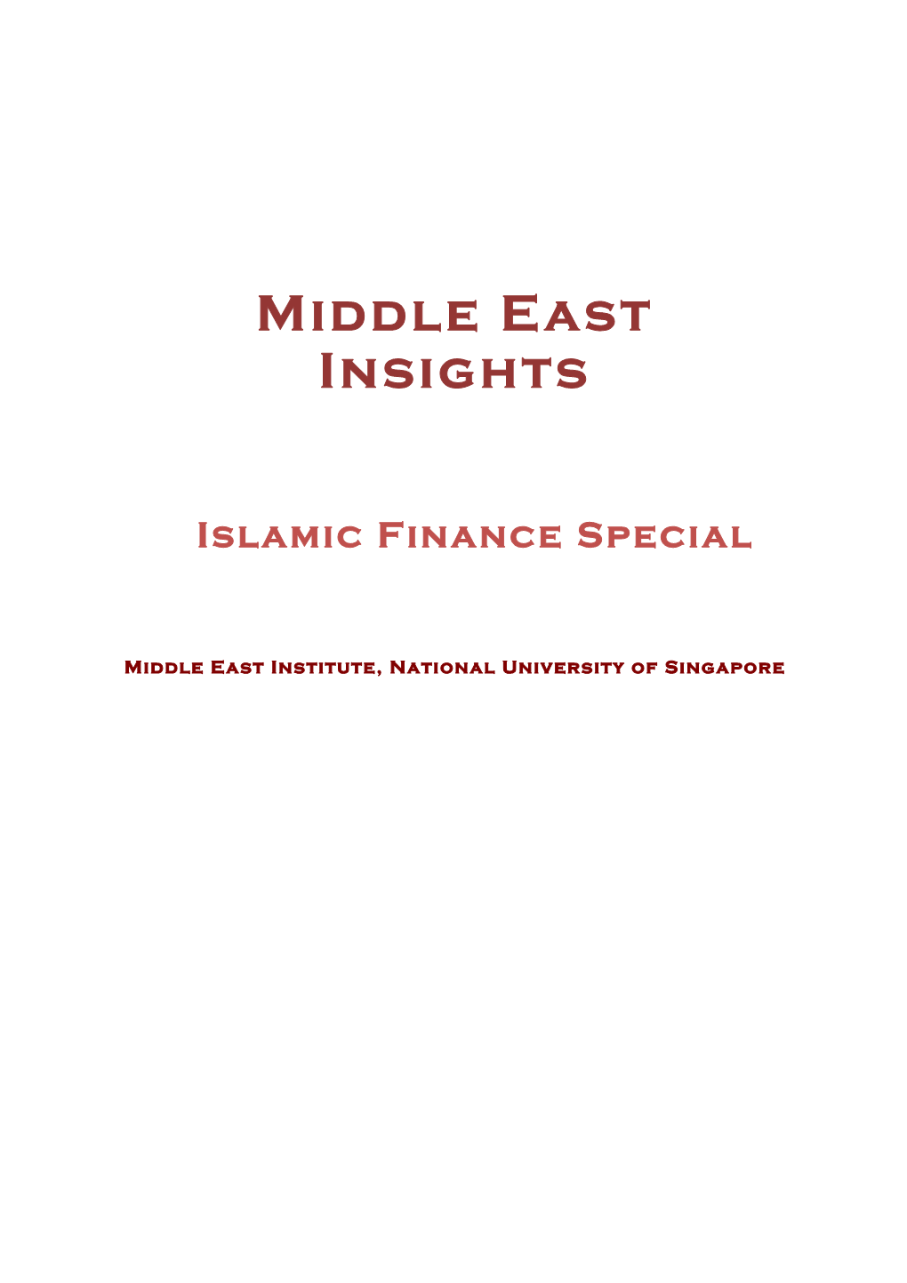 Middle East Insights