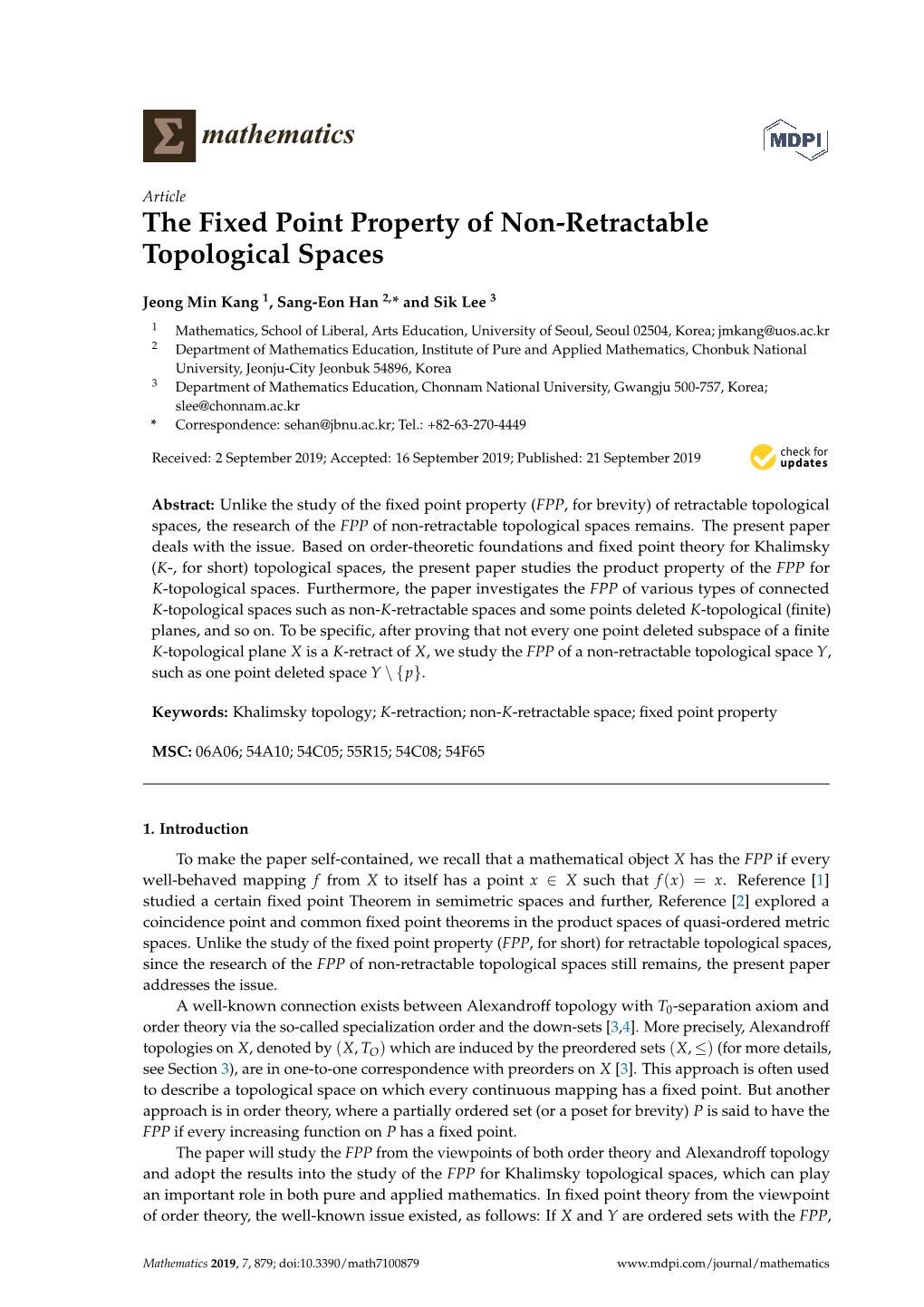 The Fixed Point Property of Non-Retractable Topological Spaces