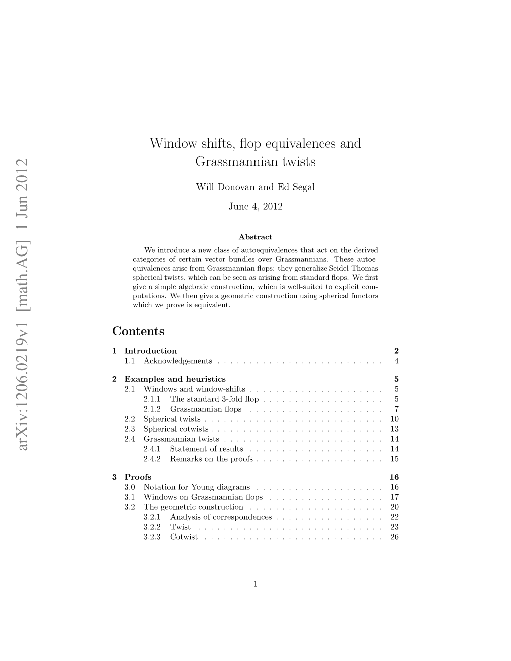 Window Shifts, Flop Equivalences and Grassmannian Twists