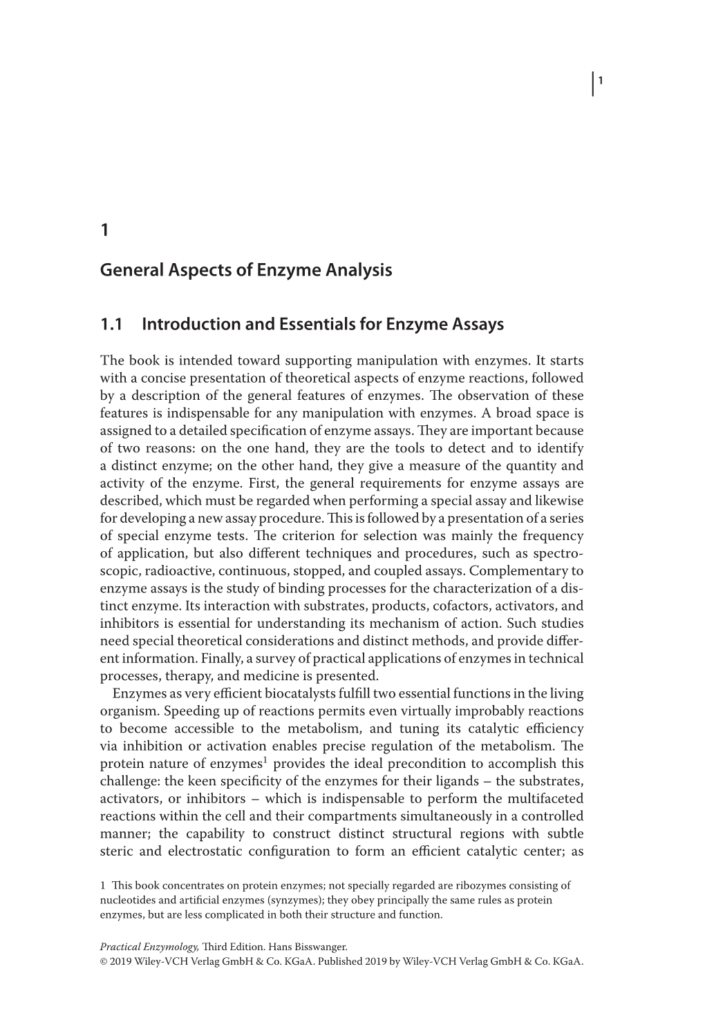 1 General Aspects of Enzyme Analysis