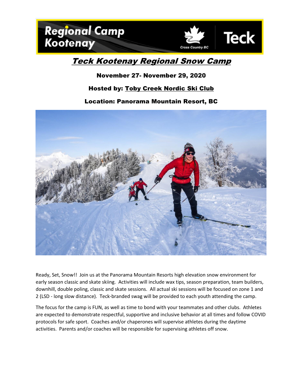 Teck Kootenay Regional Snow Camp