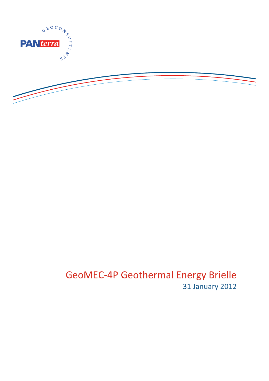 Geomec-4P Geothermal Energy Brielle 31 January 2012