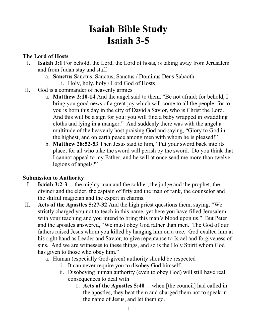 Isaiah Bible Study Isaiah 3-5