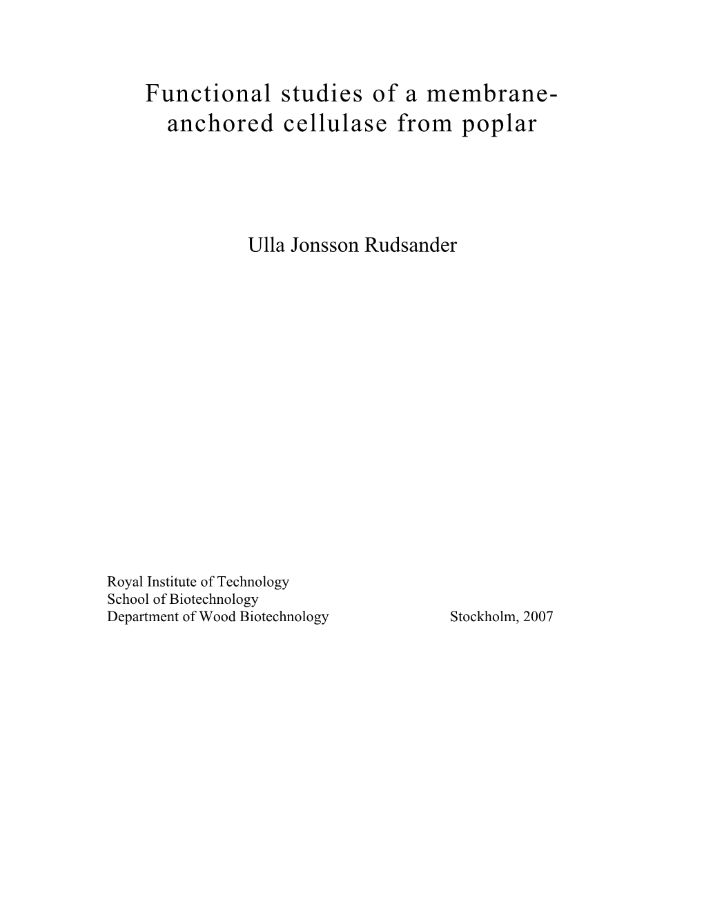 Anchored Cellulase from Poplar