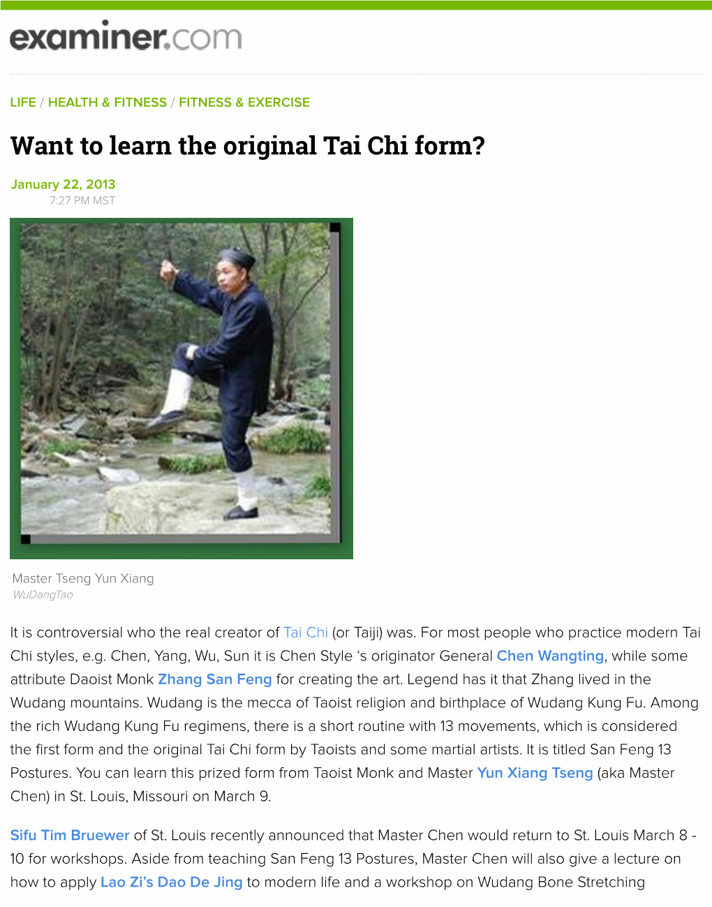 Want to Learn the Original Tai Chi Form?
