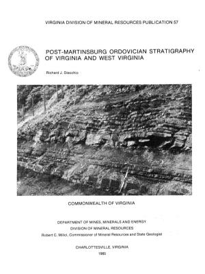 Post-Martinsburg Ordovician Stratigraphy of Virginia and West Virginia