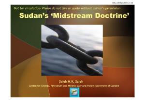 Sudan's 'Midstream Doctrine'