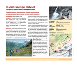 Im Schatten Der Eiger-Nordwand Der Eiger-Trail Von Der Kleinen Scheidegg Nach Alpiglen