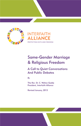 Same-Gender Marriage & Religious Freedom