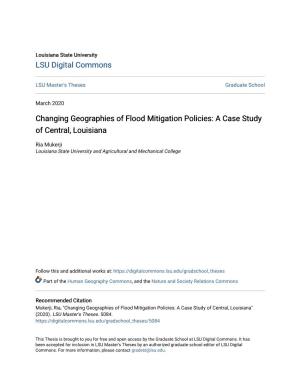 Changing Geographies of Flood Mitigation Policies: a Case Study of Central, Louisiana
