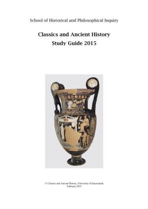 Classics and Ancient History Study Guide 2015
