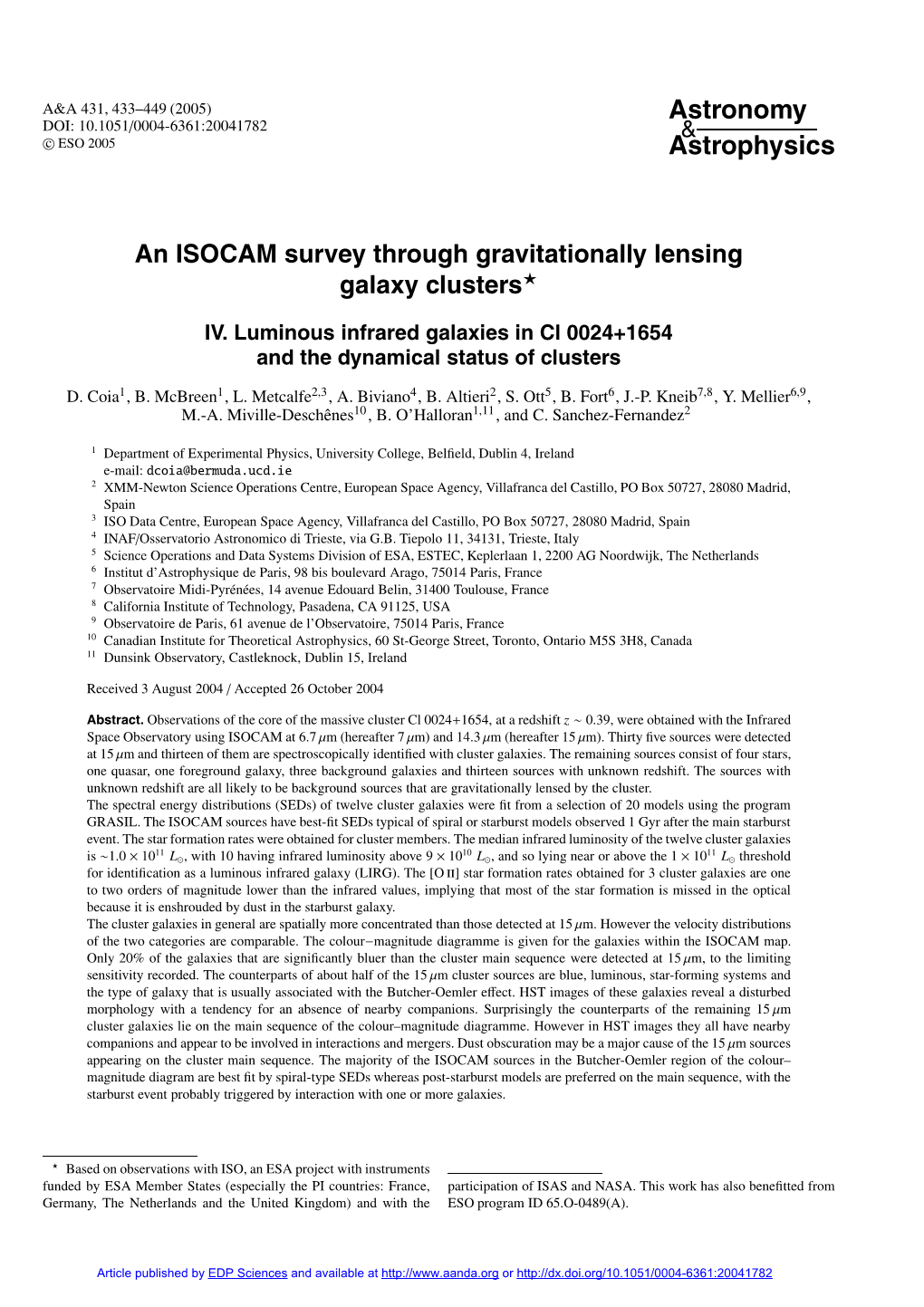 An ISOCAM Survey Through Gravitationally Lensing Galaxy Clusters