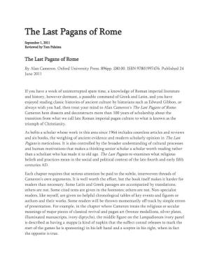 The Last Pagans of Rome