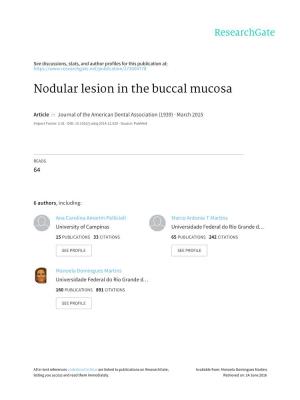 Nodular Lesion in the Buccal Mucosa