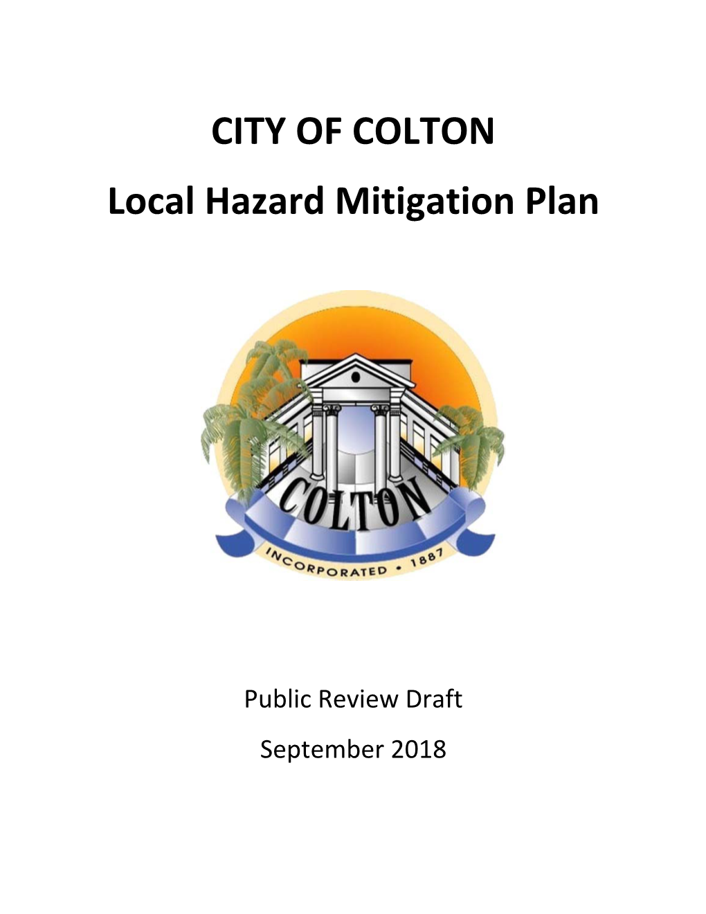 CITY of COLTON Local Hazard Mitigation Plan