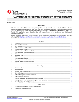 CAN Bus Bootloader for Hercules Microcontrollers