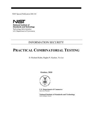 NIST Special Publication 800-142, Practical Combinatorial Testing