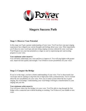 Singers Success Path