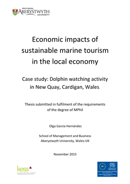 Economic Impacts of Sustainable Marine Tourism in the Local Economy