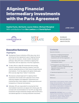 Aligning Financial Intermediary Investments with the Paris Agreement
