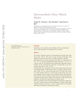 Intermediate-Mass Black Holes