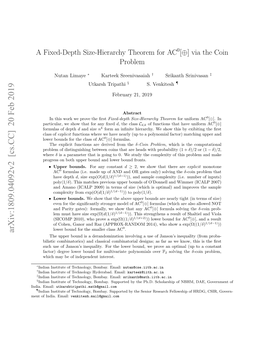 A Fixed-Depth Size-Hierarchy Theorem for AC0 for Any S(N) Exp(No(1))