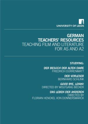 German Teachers' Resources Teaching Film And