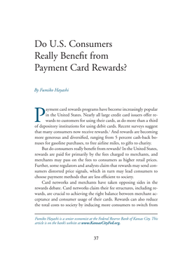 Pdfdo U.S. Consumers Really Benefit from Payment Card Rewards?