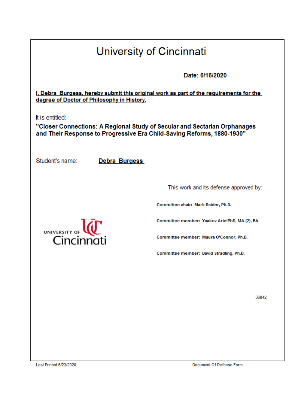 A Regional Study of Secular and Sectarian Orphanages and Their Response to Progressive Era Child-Saving Reforms, 1880-1930