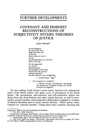 Covenant and Feminist Reconstructions of Subjectivity Within Theories of Justice