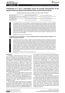 Contribution of C and C Autotrophic Sources for Juvenile Characiformes