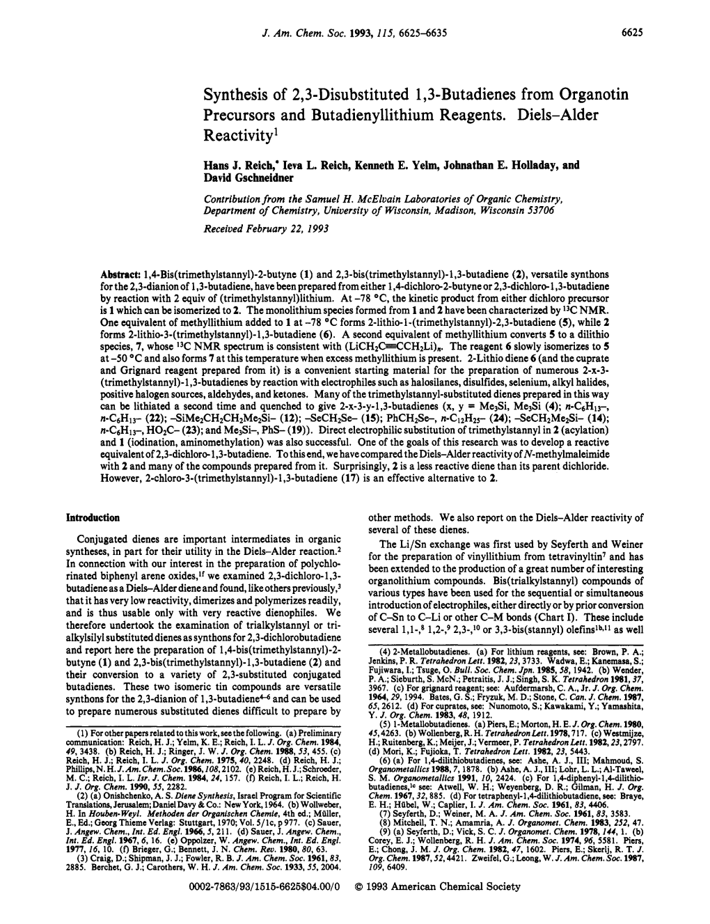 Synthesis of 2,3-Disubstituted 1,3-Butadienes from Organotin Precursors and Butadienyllithium Reagents