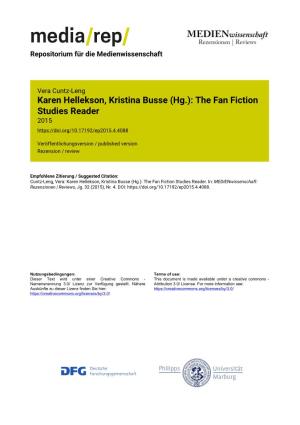 Karen Hellekson, Kristina Busse (Hg.): the Fan Fiction Studies Reader 2015
