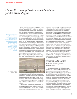 NSF 05-39, Arctic Research in the United States, Volume 19, Spring