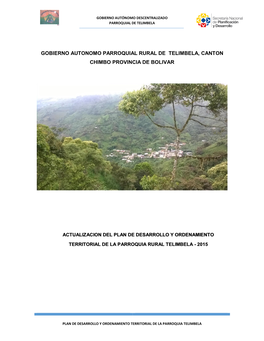 Gobierno Autonomo Parroquial Rural De Telimbela, Canton Chimbo Provincia De Bolivar
