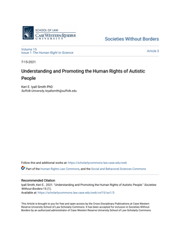 Understanding and Promoting the Human Rights of Autistic People