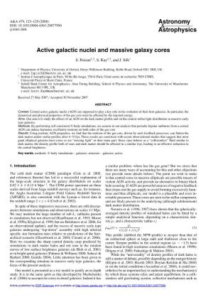 Active Galactic Nuclei and Massive Galaxy Cores