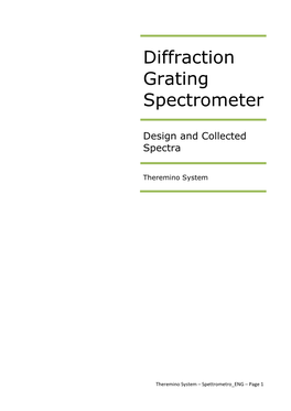 Diffraction Grating Spectrometer