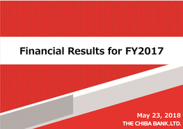 Financial Results for FY2017