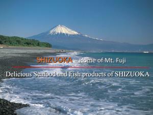 SHIZUOKA – Home of Mt. Fuji Delicious Seafood and Fish Products of SHIZUOKA