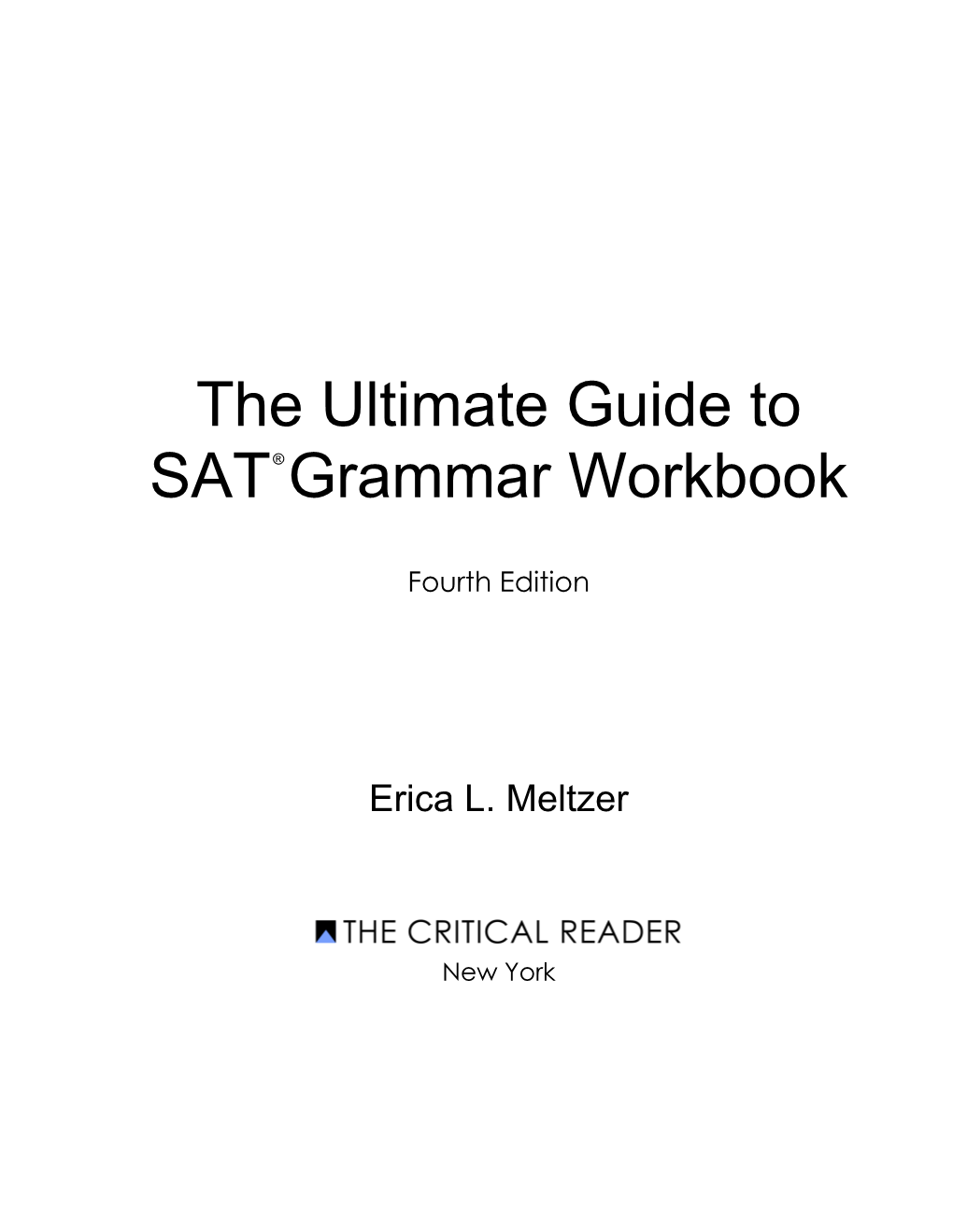 The Ultimate Guide to SAT Grammar Workbook