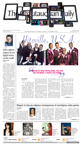 August 3, 2012 Volume CXXXVI, Issue 36 Hitsville, U.S.A