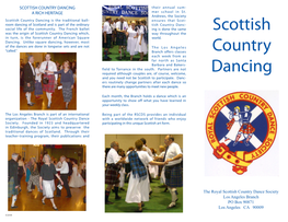 SCOTTISH COUNTRY DANCING Their Annual Sum- a RICH HERITAGE Mer School in St